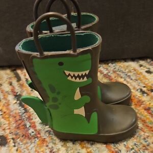 Cat & Jack Green Dinosaur Rain Boots